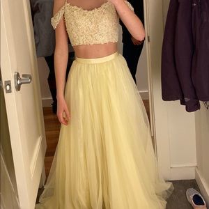 Two piece prom dress